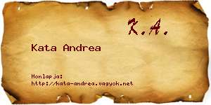 Kata Andrea névjegykártya